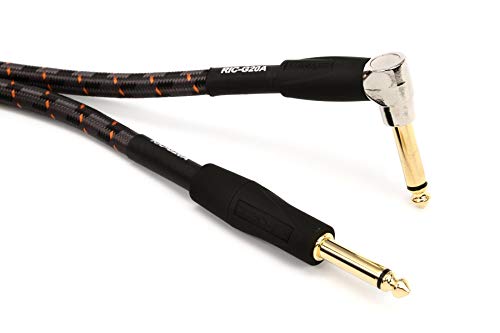 Roland Gold Series Instrument Cable, Angled/Straight 1/4-Inch Jack,...