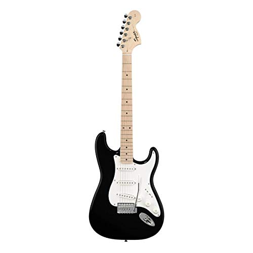 Squier Affinity Series Stratocaster Electric Guitar, Black, Maple...