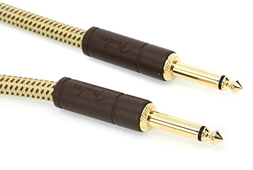 Fender Deluxe Series Instrument Cable, Straight/Straight, Tweed, 10ft