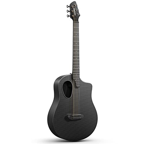 Donner Carbon Fiber Acoustic Guitar, 38 Inch Travel Acoustic Guitar...