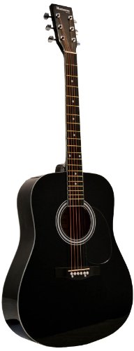 Huntington GA41PS-BK Acoustic Guitar Dreadnaught Steel String with 1...