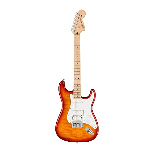 Squier Affinity Series Stratocaster FMT Electric Guitar, Sienna...