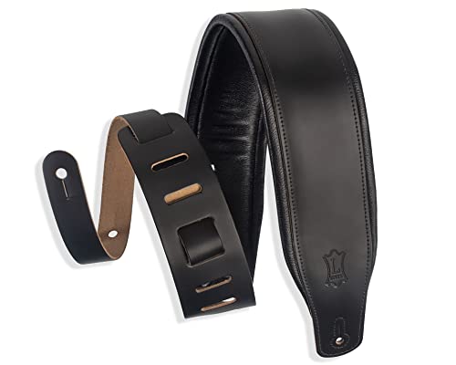 Levy's Leathers 3' Wide Amped Leather Series Guitar Strap with Foam...