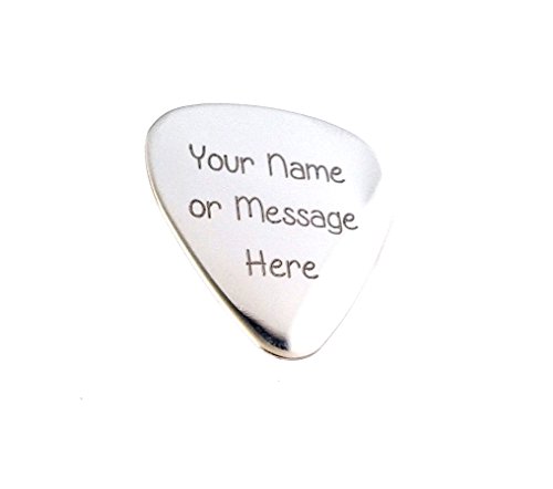Guitar Pick - Custom Any Message - Personalized Stainless Steel Guitar...