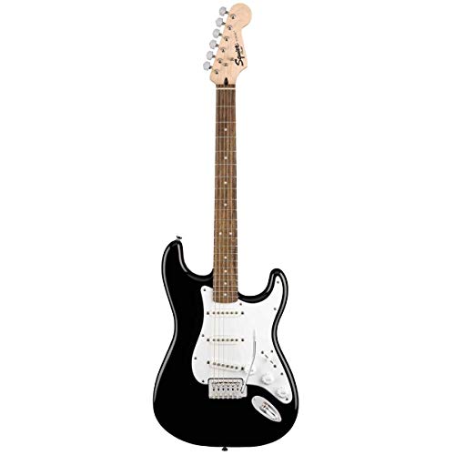 Squier Stratocaster Electric Guitar Pack, with 2-Year Warranty, Black,...