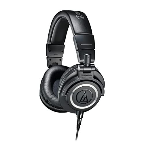 Audio-Technica ATH-M50X Professional Studio Monitor Headphones, Black,...