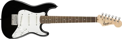 Squier Mini Stratocaster Electric Guitar, with 2-Year Warranty, Black,...
