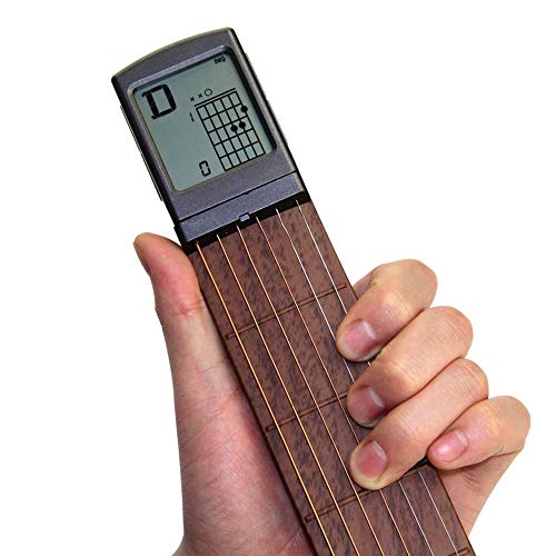 Pocket Guitar Chord Practice Tool, Portable Guitar Neck for Trainer...