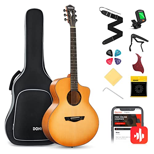 Donner Acoustic Guitar for Beginner Adult Teen Full Size Guitarra...