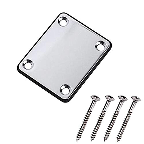 1 Set Electric Guitar Neck Plate with Screws for Strat Tele Guitar...