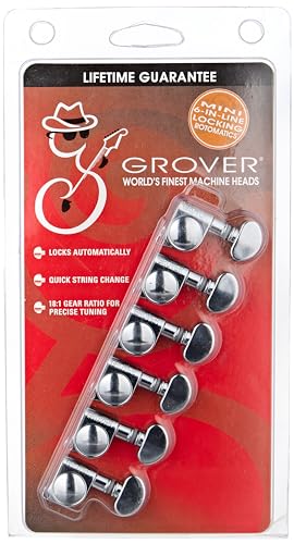 Grover 406C6 Rotomatic Mini 6 in Line Self Locking Machine Heads,...