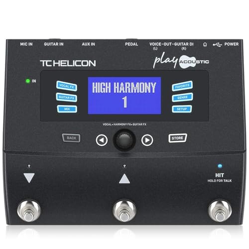 TC Helicon PLAY ACOUSTIC 3-Button Vocal and Acoustic Guitar Effects...