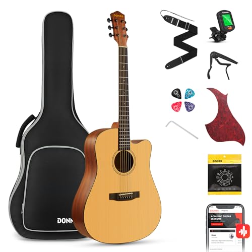 Donner 41” Acoustic Guitar Bundle for Beginners Adults with Online...