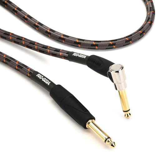 Roland Gold Series Instrument Cable, Angled/Straight 1/4-Inch Jack,...