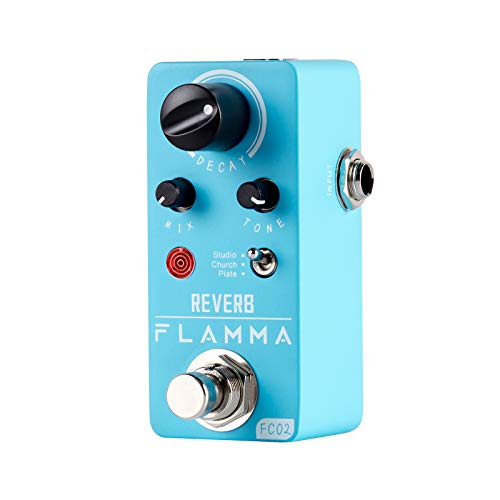 FLAMMA FC02 Mini Reverb Pedal Digital Guitar Pedal with 3 Reverb...