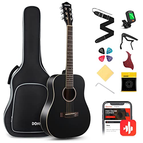 Donner Acoustic Guitar for Beginner Adult 36'' Dreadnought 3/4 Size...