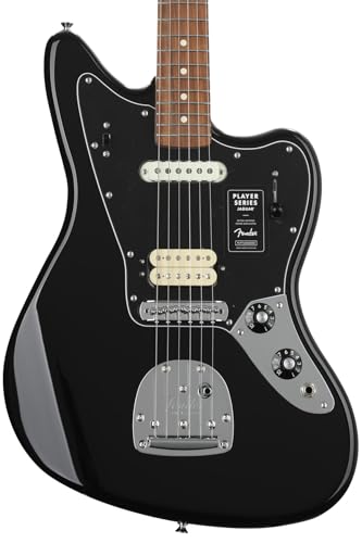 Fender Player Jaguar Electric Guitar, with 2-Year Warranty, Black, Pau...