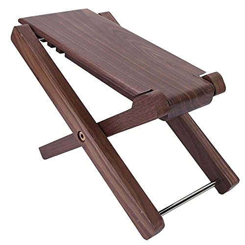 Wood Guitar Footstool, Folding Classical Guitar Foot Rest with Solid...