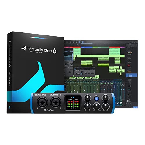 PreSonus Studio 24c 2x2, 192 kHz, USB Audio Interface with Studio One...
