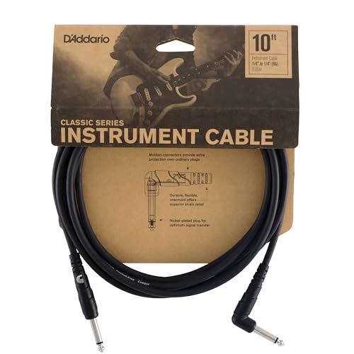 D'Addario Accessories Cable, Black, 10 feet (PW-CGTRA-10)