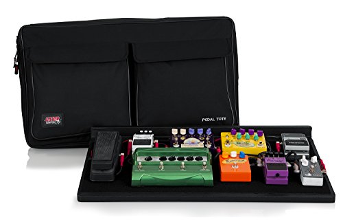 Gator Cases Pro Size Wood Pedal Board with Built-in 9V and 18V...