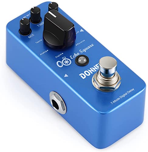 Donner Echo Square Delay Pedal - Digital 7-Modes Delay for Electric...