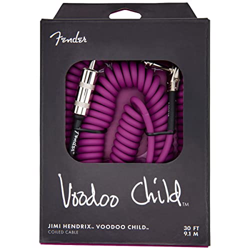 Fender Hendrix Voodoo Child Coiled Instrument Cable, Straight/Angle,...