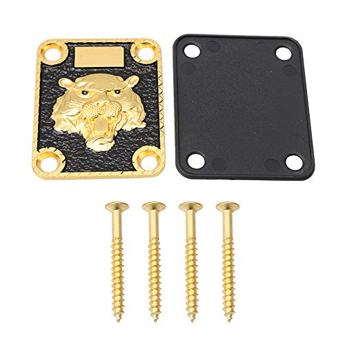 Mxfans Gold and Black Neck Plate Engraved Animal Head Pattern & Screws...