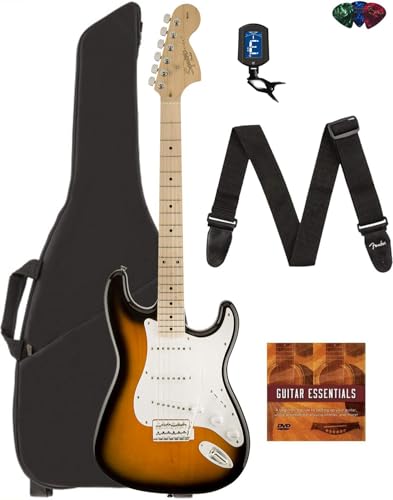Fender Squier Affinity Stratocaster - 2-Color Sunburst Bundle with Gig...