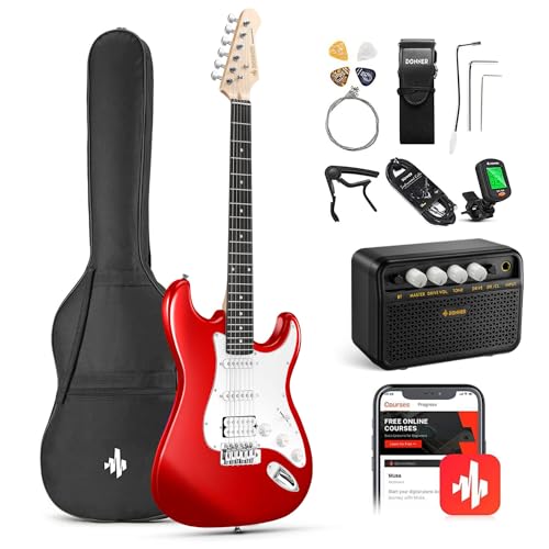 Donner 39-Inch Electric Guitar Starter Kit with Solid Body, HSS...