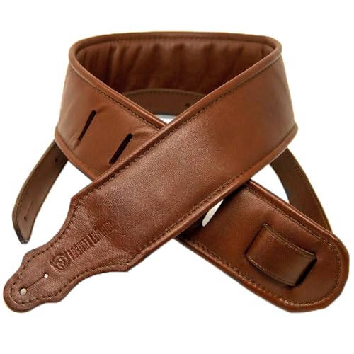 Logical Leather Padded Leather Guitar Strap - Genuine Leather Straps...