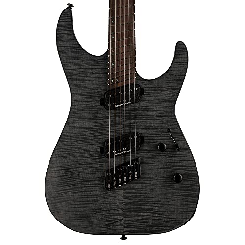ESP 6 String LTD M-1000 Multi-Scale Electric Guitar, See Thru Black...