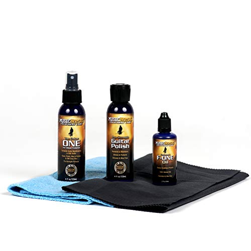 MusicNomad Guitar Complete Cleaning & Care Kit: Cleaner, Polish,...