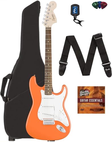 Fender Squier Affinity Stratocaster - Competition Orange Bundle with...