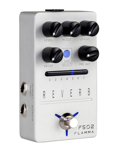 FLAMMA FS02 Reverb Pedal Stereo Guitar Effects with 7 Storable Preset...