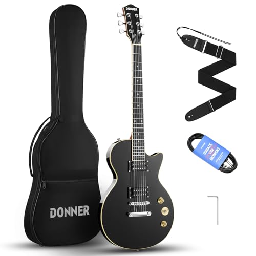 Donner Electric Guitar LP Solid Body, Full-Size 39 Inch Electric...