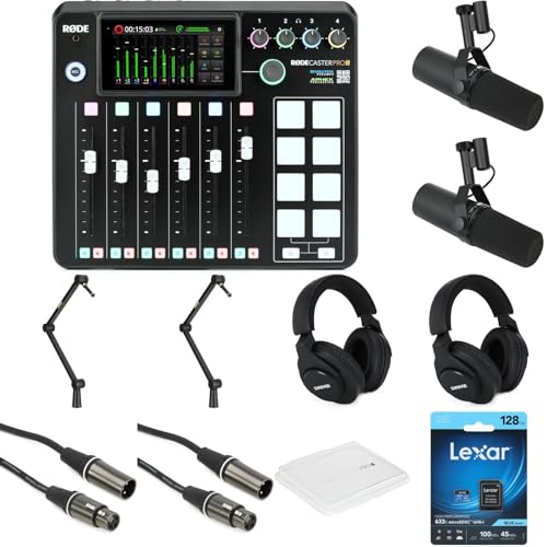 Rodecaster Pro II and (2) SM7B Cardioid Dynamic Microphones 2 Person...