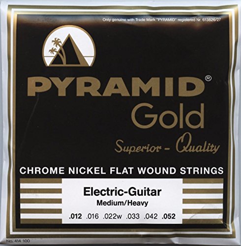 Pyramid Electric Guitar Gold Chrome Nickel Flat Wound Round Core...