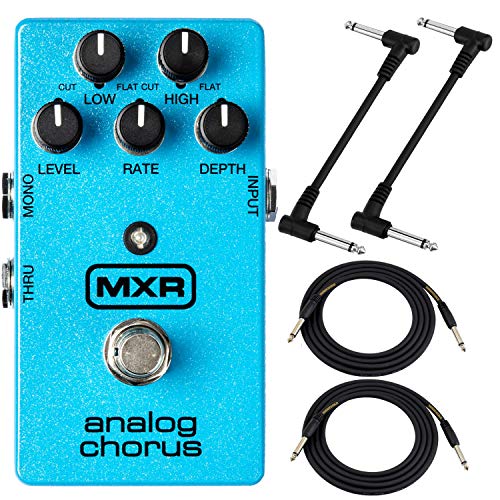 MXR M234 Analog Chorus Pedal Bundle with 4 Cables