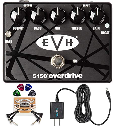MXR EVH 5150 Overdrive Pedal with 3 Band EQ Bundle with Blucoil Slim...
