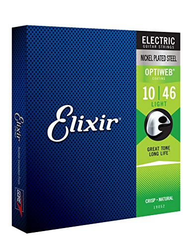 Elixir Strings 19052 Coated Nickel Electric Guitar Strings, Light...