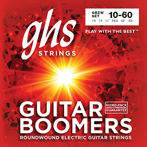 GHS Strings GBZW Boomers, Nickel-Plated Electric Guitar Strings,...