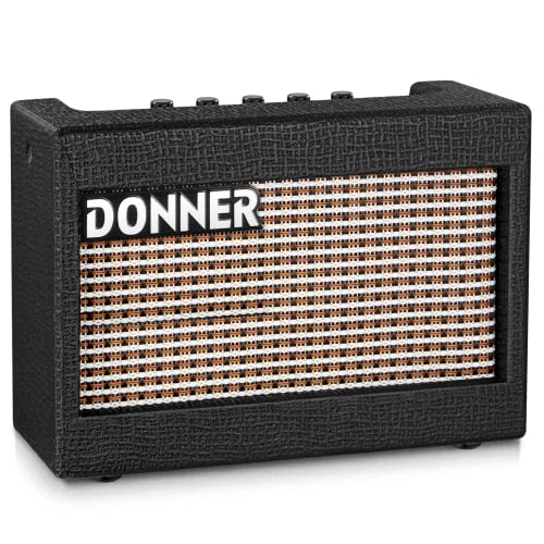 Donner Mini Electric Guitar Amp Wooden 5W Small Guitar Amplifier...