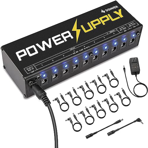 Donner DP-1 Guitar Power Supply 10 Isolated DC Output for 9V/12V/18V...