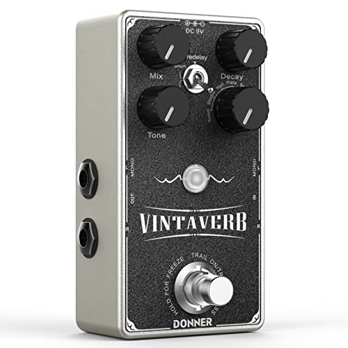 Donner Reverb Guitar Pedal, Vintaverb Stereo Reverb 7 Effects Room,...