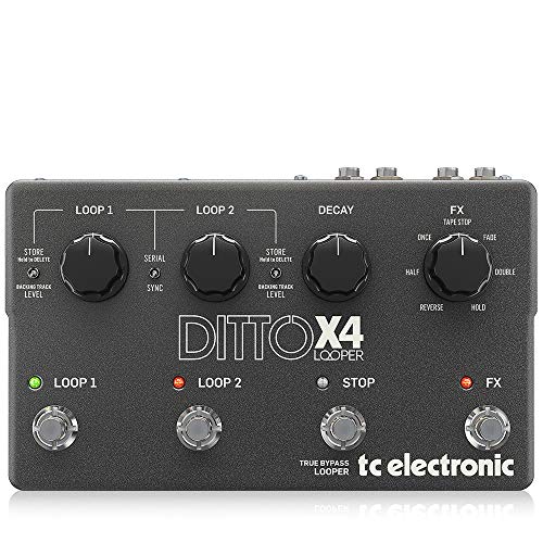 TC Electronic DITTO X4 LOOPER Simple and Intuitive Dual-Track Guitar...
