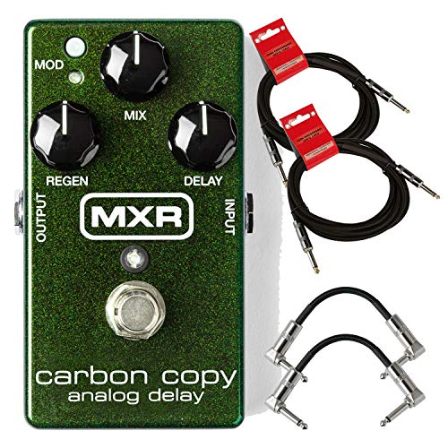 MXR M169 Carbon Copy Analog Delay Pedal Bundle with 2 Patch Cables and...