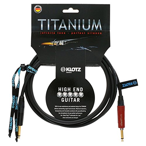 Klotz TI-0450PSP Titanium Guitar Cable with SilentPLUG, ¼-Inch...
