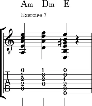 rock guitar chord progressions