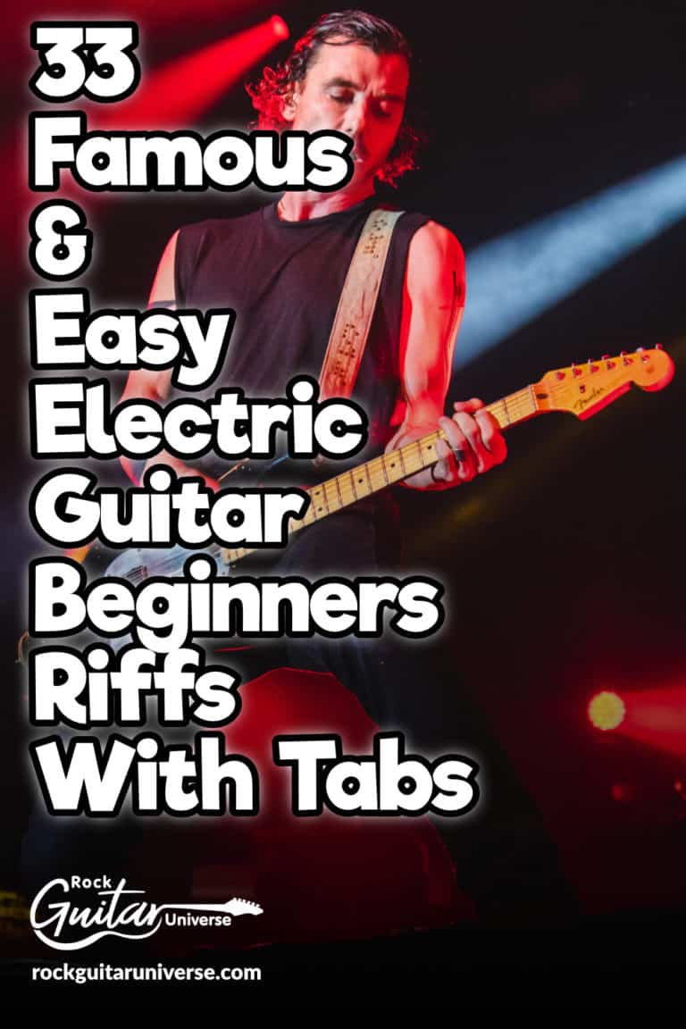 33 Famous & Easy Electric Guitar Beginners Riffs With Tabs – Rock